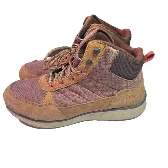 LL Bean Snow Sneaker Men's sz 14 Brown Insulated Winter Hiking Boot Shoe