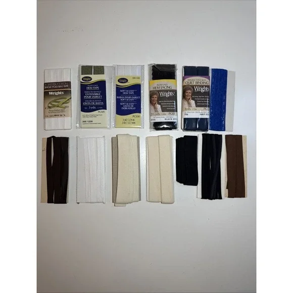 Vintage‎ Sewing Bias Tape Hem Tape Quilt Binding Mixed Lot Sealed & Loose