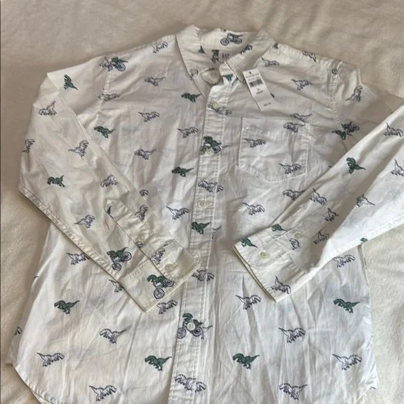 Dinosaur Button Down Shirt by GAP Kids