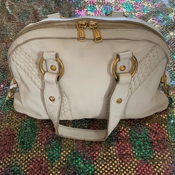 Yves Saint Laurent Ivory satchel Leather Handbag