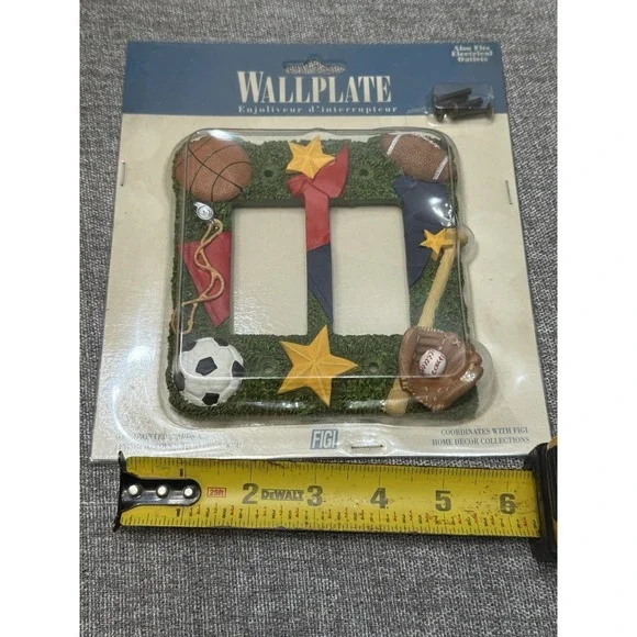 Vintage‎ 1999 Sports Themed Light Switch Cover New