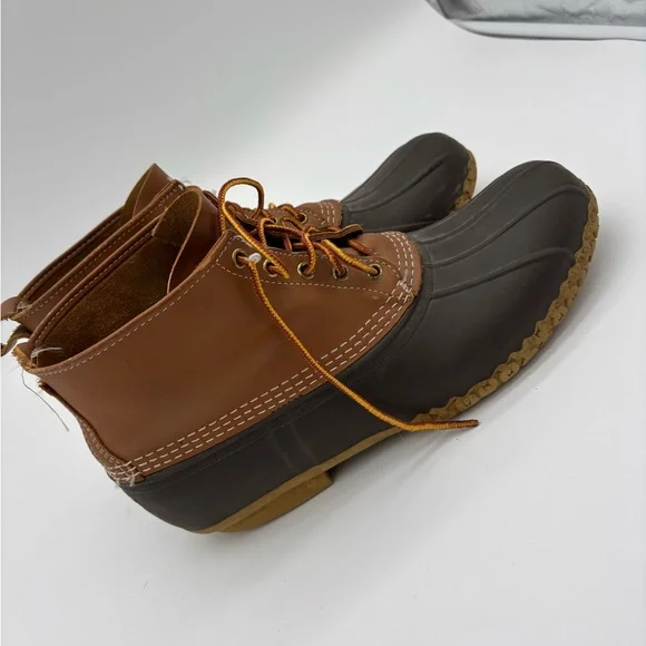 L.L. Bean Boots Mens Waterproof Leather Duck Lace-Up‎ Rain Sz 10