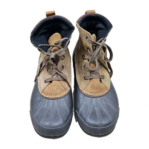 Sorel Cheyanne‎ II Waterproof Duck Boots Mens 11 Elk Brown Leather NM2101-286