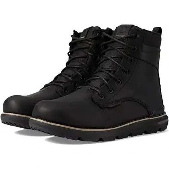 Kamik Brody L Winter Boots Men 11 Black Waterproof Insulated Leather WK0036 BLK