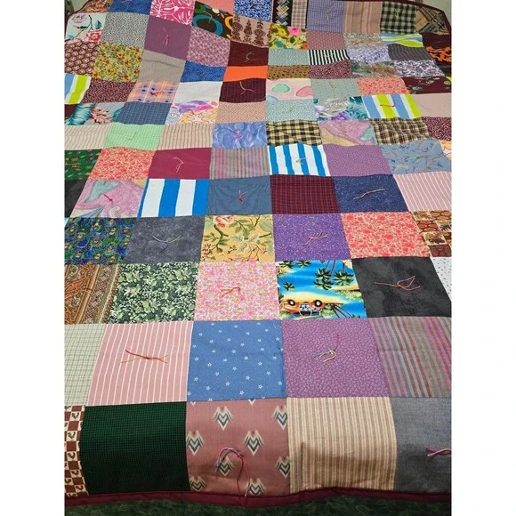 New Fresh Handmade Quilting Sewing Bee‎ Full Size Bed Cover Blanket Throw /0187