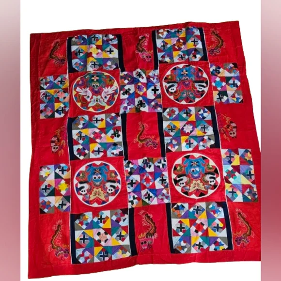 NWOT Chinese Bai Jia Bei Quilt Trapestry
