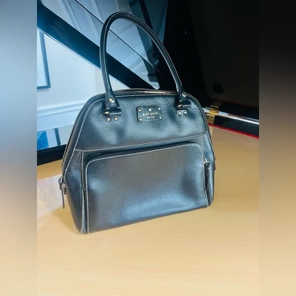 Kate Spade Elegant Black Leather Satchel