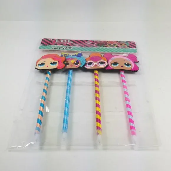 L.O..L Surprise plush pens party favor's set of 4