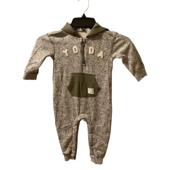Baby Gap Star‎ Wars Yoda One Piece 12-18 Months Gray & Green