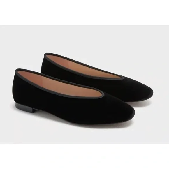 Black Velvet Nina Flats