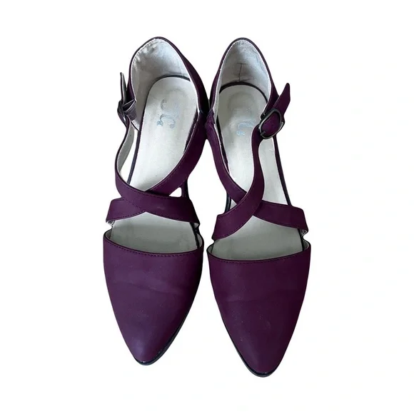 Journee Collection | Maroon Elina Strappy Flat Shoes, Women’s Size 8