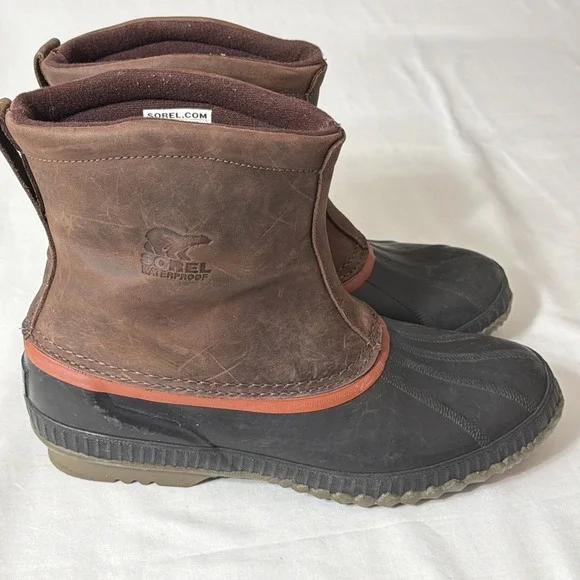 Sorel Men's Premium Brown Winter Duck Toe Waterproof Suede Ankle Boot‎ Size 11.5