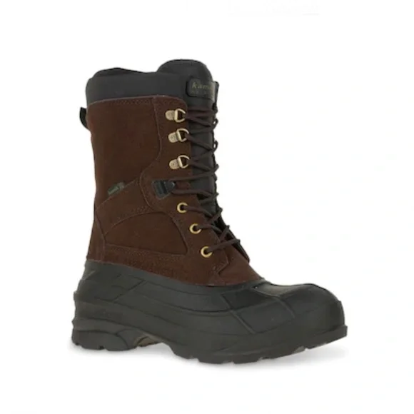 Kamik Suede Nation Wide Snow Boot in‎ Dark Brown Size 12