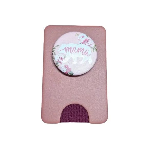 6-R PopSockets Magsafe PopWallet Stand/Grip - Mauve Mama Bear ⬇️ (Referb)