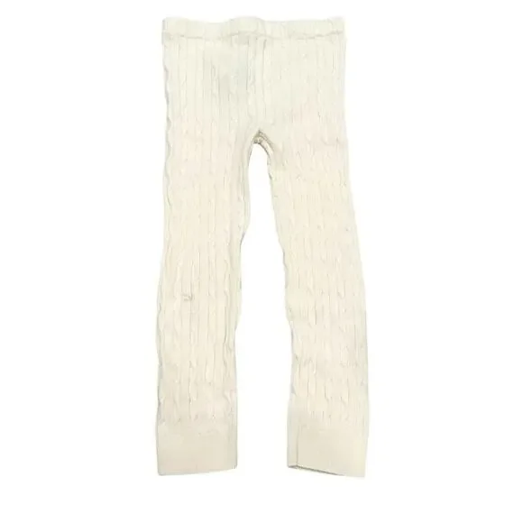 Gap Cable-Knit Sweater Leggings Ivory-Beige 4T