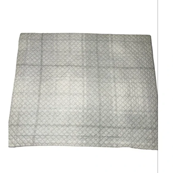 Gray White Plaid Quilted Pillowcase Sham Cozy Modern Casual Basic