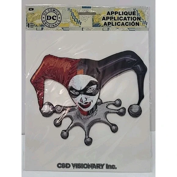 BATMAN'S Harley Quinn Head Embroidered iron-on Patch New 7‎ 1/8