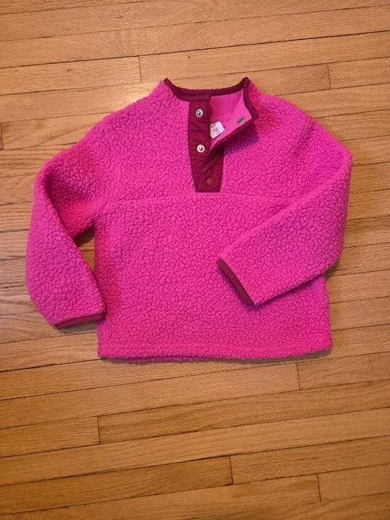 Baby Gap Pink Fleece Sherpa Pullover 2T