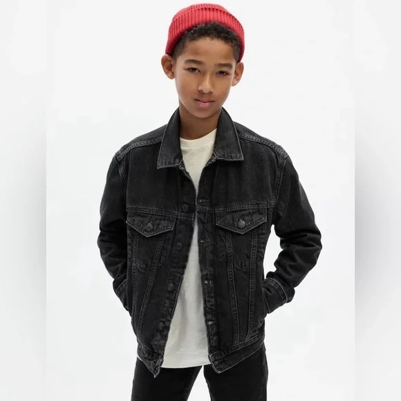Gap Kids Black Denim Icon Jacket XL