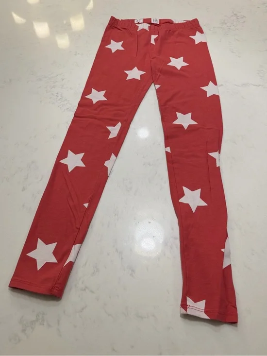 GAP Red Jeggings with White Star Print