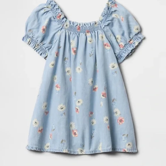 GAP Sky Blue Floral Kids Dress