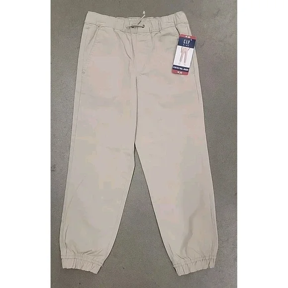 GAP‎ Kids Stretch Twill Jogger Pants Khaki 8