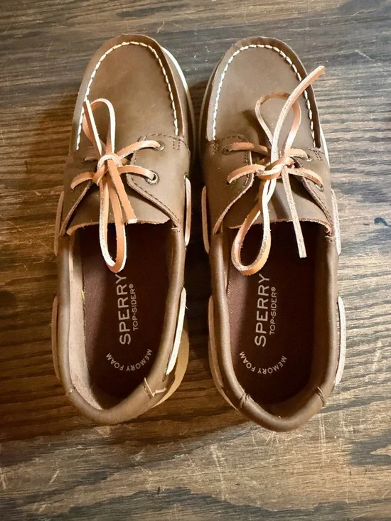 Sperry Kids Brown Leather Boat Shoes