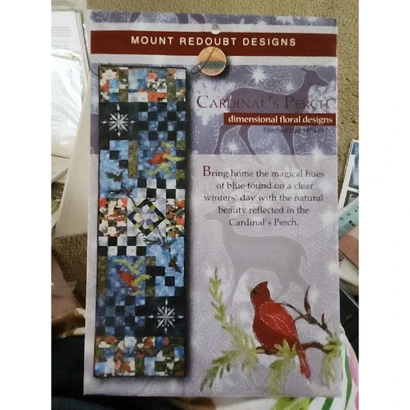 Mount Redoubt Designs ‎ CARDINAL'S PERCH Quilted Table Runner Pattern