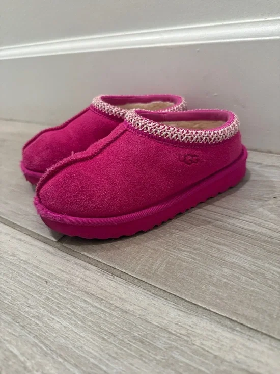 UGG Hot Pink Tasman Girls Slip-On Clog Slipper