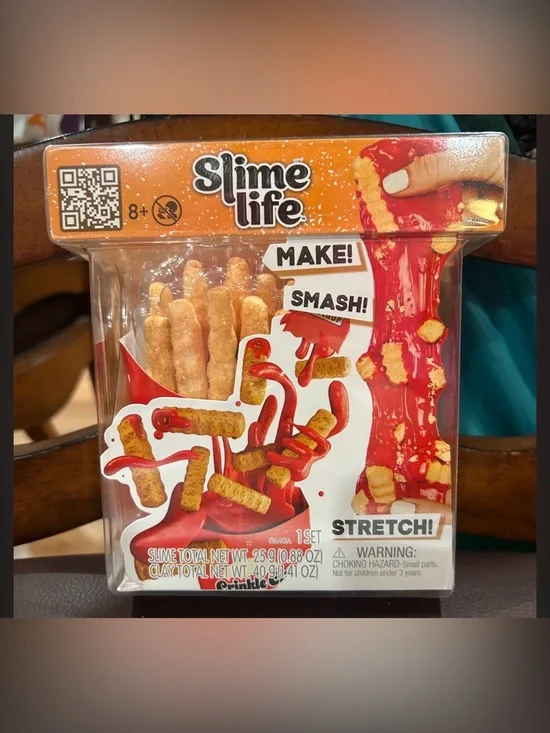 Squishy ASMR Slime Life Make and Smash French Fries and Ketchup Slime Kit 🍟NWT.