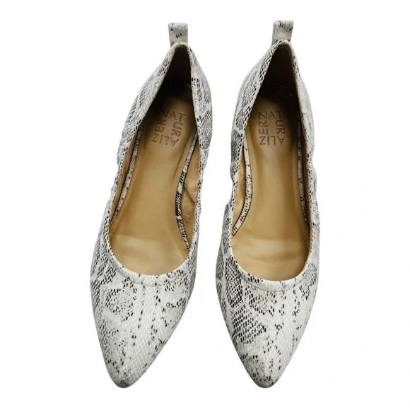 Naturalizer Black and Gray Ballerina Flats Size 7 Like New No Box