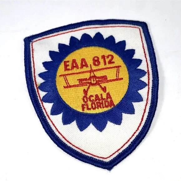 Vintage‎ EAA 812 Ocala Florida Airplane Aviation Pilot Patch Embroidered Badge