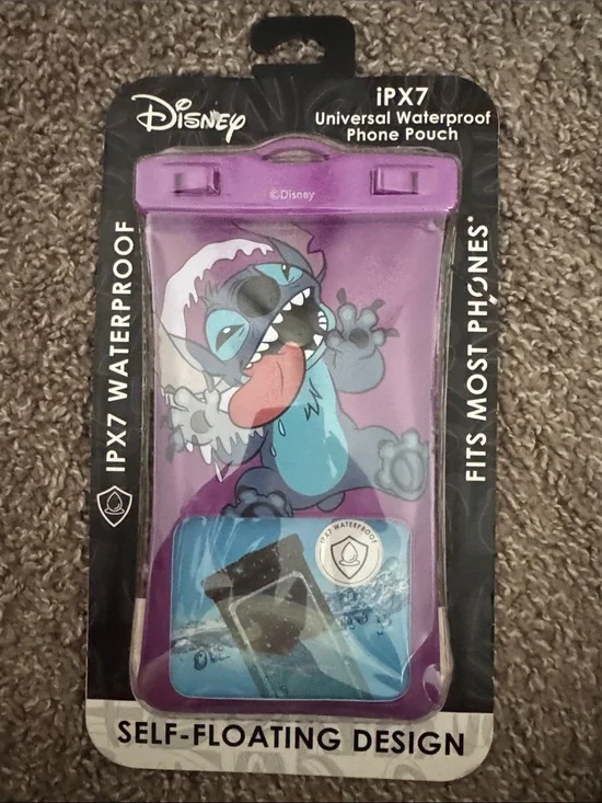 Disney Purple Stitch iPX7 Waterproof Universal Phone Pouch - Self-Floating