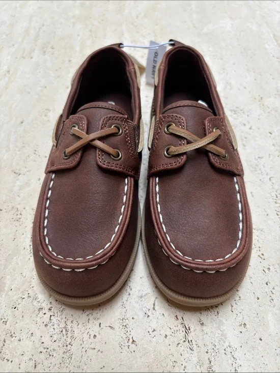 Old Navy Kids Brown Boat Shoes - Classic Slip-On Loafers