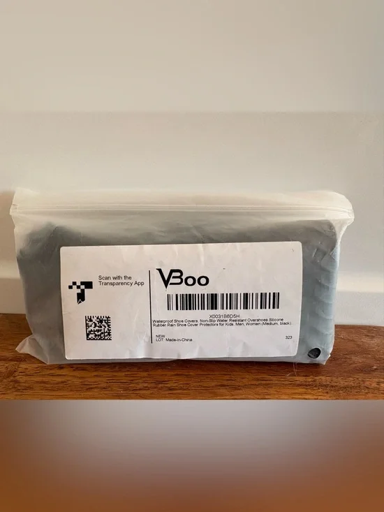 VBOO Waterproof Silicone Shoe Covers - Black Medium