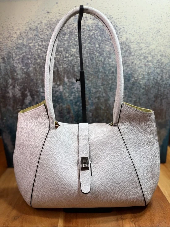 CATS Old Money Coastal White Leather Satchel Late 2000’s (Fair)