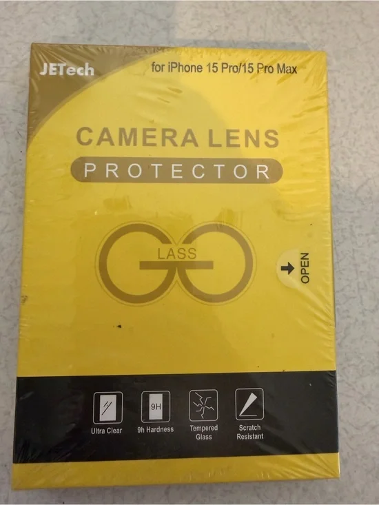 JETech Camera Lens Protector for iPhone 15 Pro / 15 Pro Max - Yellow