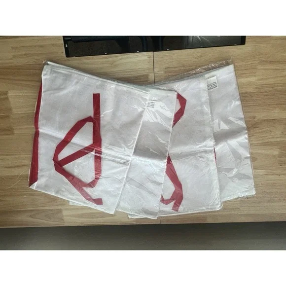 Set of 4 Sublimation Blank Santa Bags,‎ Santa Sacks With Red Ribbon Tie