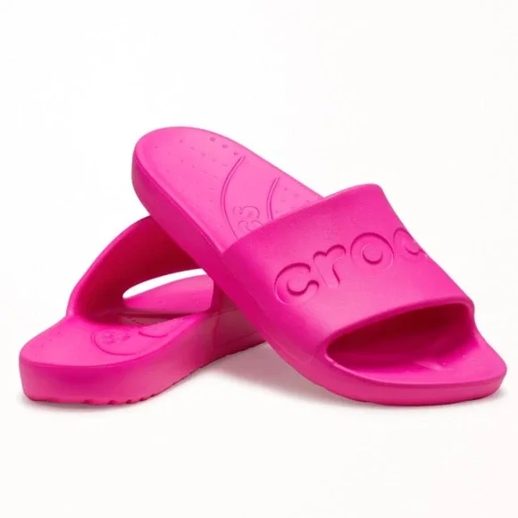 Crocs Classic Slide Sandals Mens 11 / Womens 13 Electric Neon Pink Crush Barbie
