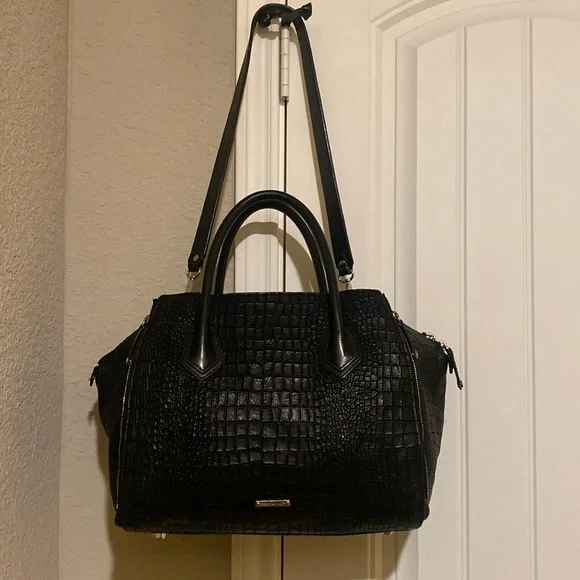 Rebecca minkoff large mock croc perry satchel