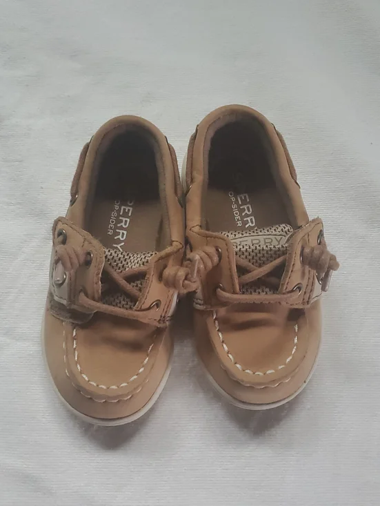 Sperry Kids Tan Moccasin Boat Shoes