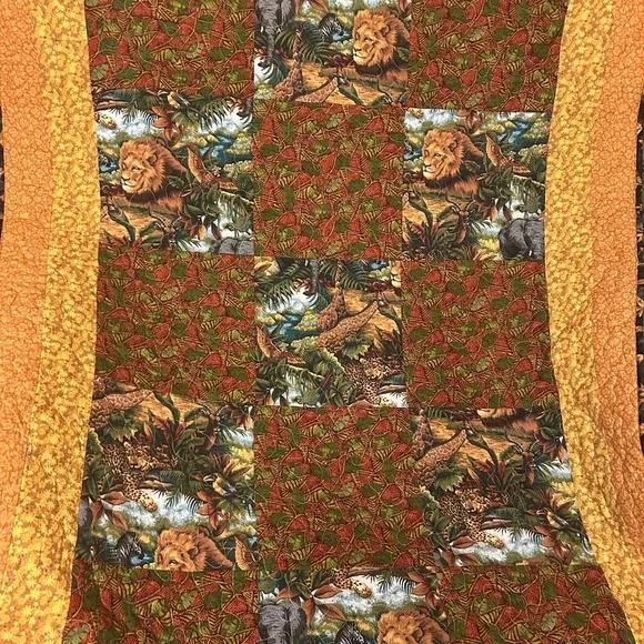 Handmade Wildlife Safari Quilt