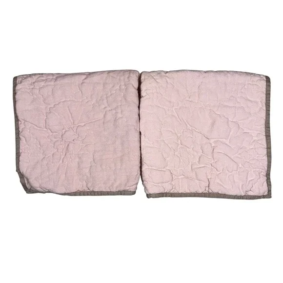 Pottery Barn Baby Pink Cotton Textured Pillow‎ Sham Cover 26x26