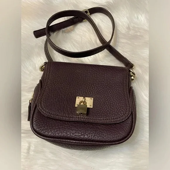 DREAM CONTROL Brown Handbag with Zipper & Leopard Print on the Inside‎