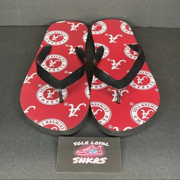 Alabama Crimson Tide Men’s 10.5 Black Thong Flip‎ Flop Sandals.