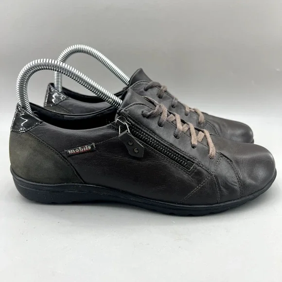 Mephisto Camilia Mobils Ergonomic Shoes Women's Size 7.5 Brown Graphite Side Zip