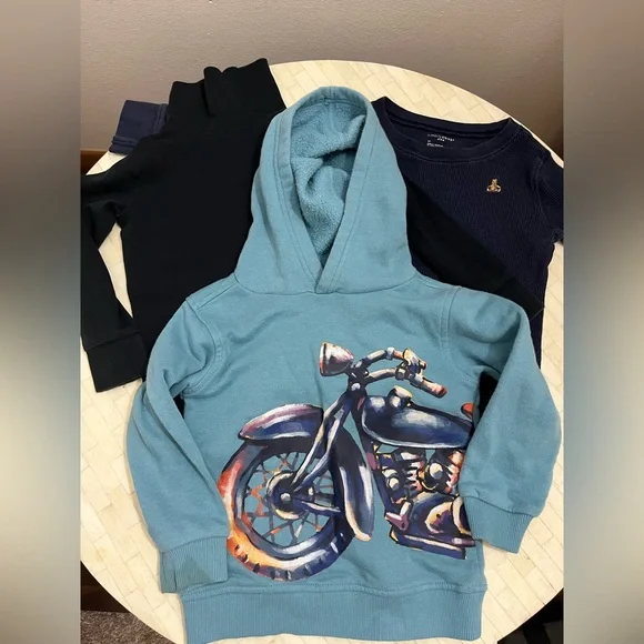 3T Boys Cozy Bundle of 2 Long Sleeve Shirts + Hoodie Gap Lands End