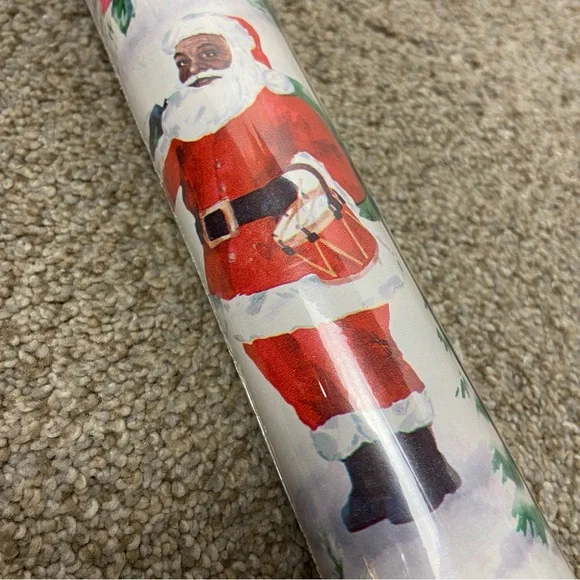 Vintage African American Santa Claus‎ Wrapping Paper 40sq ft, unopened.