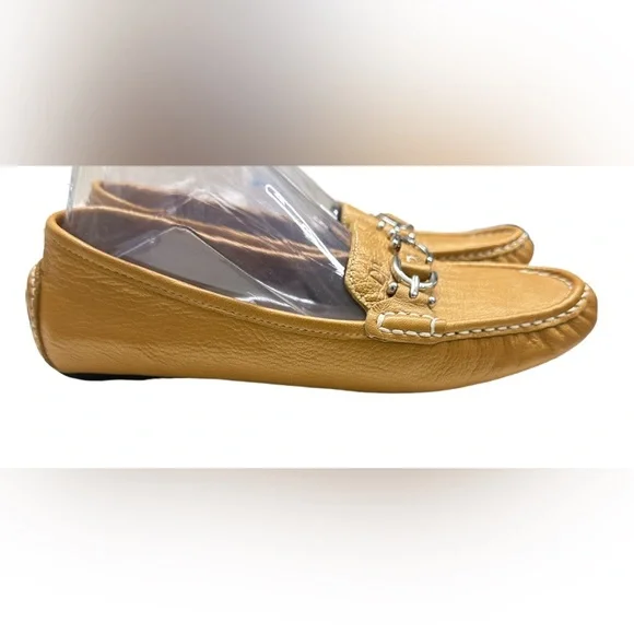 Donald J Pliner Viky Women’s ~Size 8M~ Mustard Color Loafers Flat Slip On Shoes