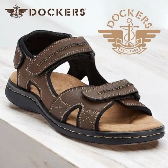 DOCKERS Men's Newpage Briar Sandals in the Size 12 W